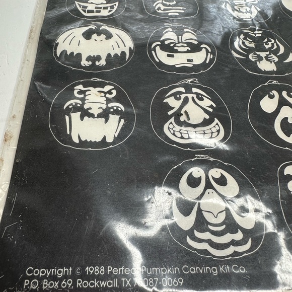 Vintage Perfect Pumpkin Carving Kit 1988–New Sealed In Package W Carver-Patterns - Picture 8 of 15